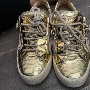 Women’s gold Giuseppe sneakers